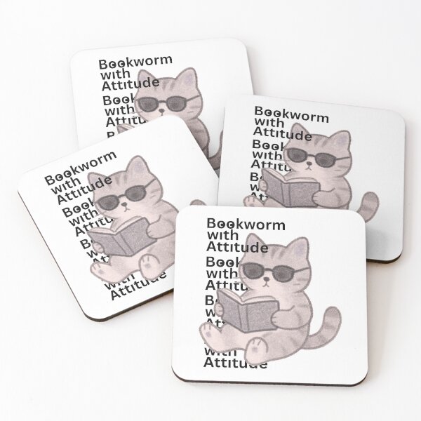 Item preview, Bookworm with Attitude Cool Cat designed and sold by DOVE Creative Studios.