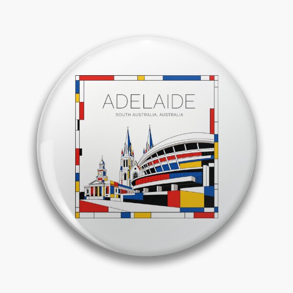 Item preview, Adelaide Mondrian style poster 3D designed and sold by CMYKStudio.
