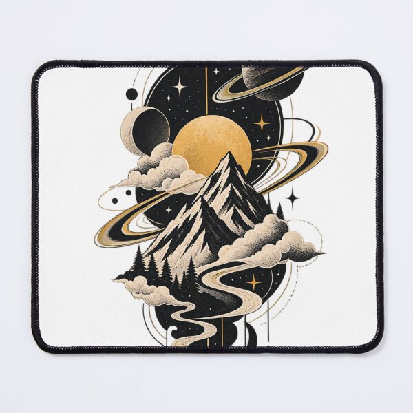 Item preview, Retro Cosmic Mountain Emblem designed and sold by moditeck.