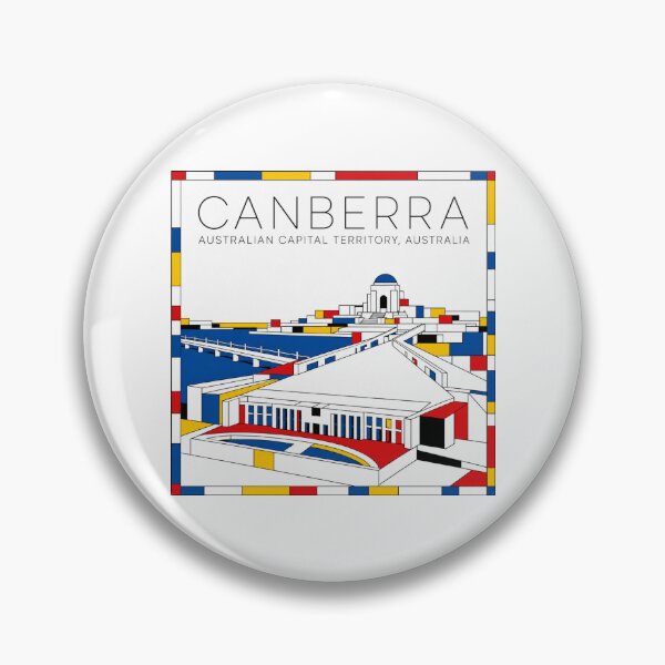 Item preview, Canberra Mondrian style poster 3D designed and sold by CMYKStudio.