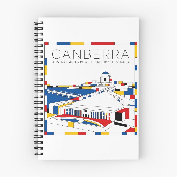 Item preview, Canberra Mondrian style poster 3D designed and sold by CMYKStudio.