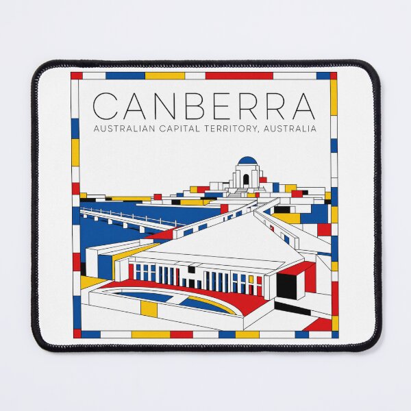 Item preview, Canberra Mondrian style poster 3D designed and sold by CMYKStudio.