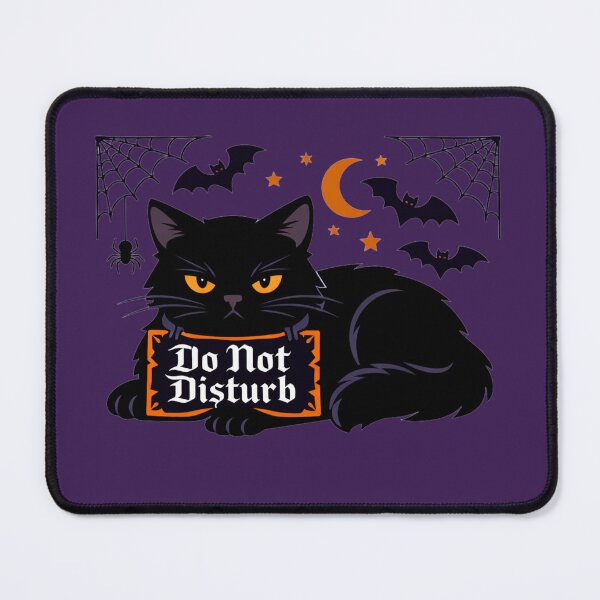 Item preview, Grumpy Black Cat Do Not Disturb Spooky Season designed and sold by Cherie-verse.
