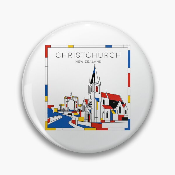 Item preview, Christchurch Mondrian style poster 3D designed and sold by CMYKStudio.