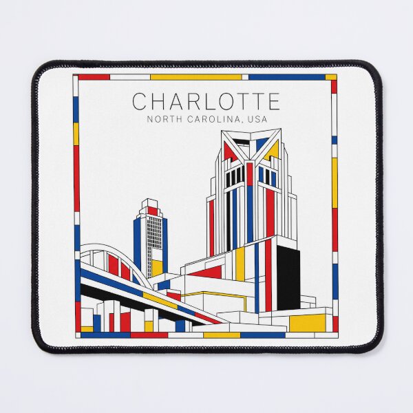 Item preview, Charlotte Mondrian style poster 3D designed and sold by CMYKStudio.