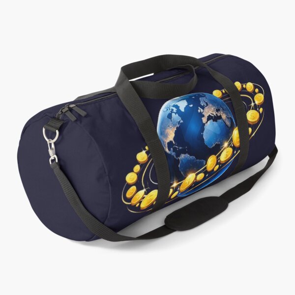 Item preview, Global Wealth Golden Coin Orbit Earth Financial Success Art designed and sold by CreativeArtistL.