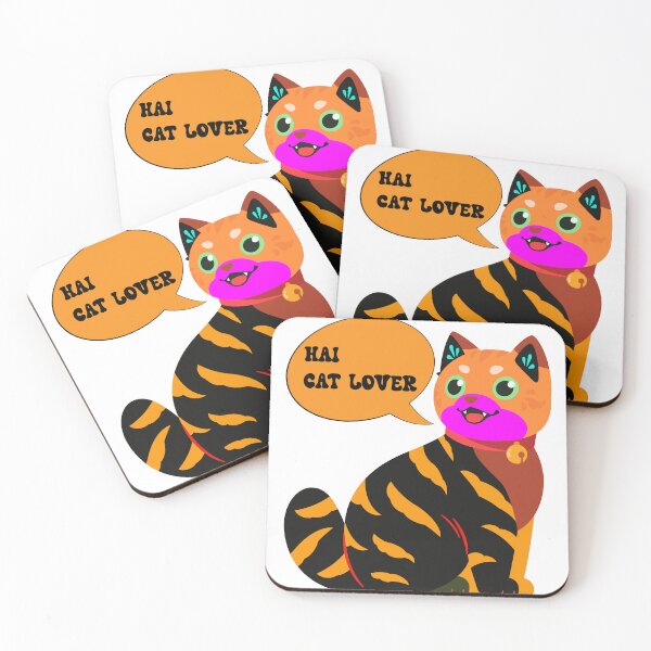 Item preview, Cute Orange Tabby Cat - "Hai Cat Lover" Speech Bubble Art designed and sold by manojbalan1968.