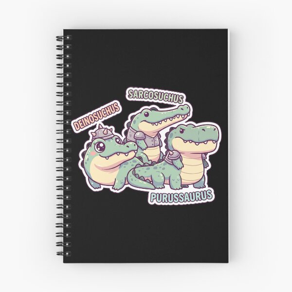 Item preview, Prehistoric Crocodilian Cute Kawaii Trio – Deinosuchus Sarcosuchus Purussaurus designed and sold by redsharkuk.