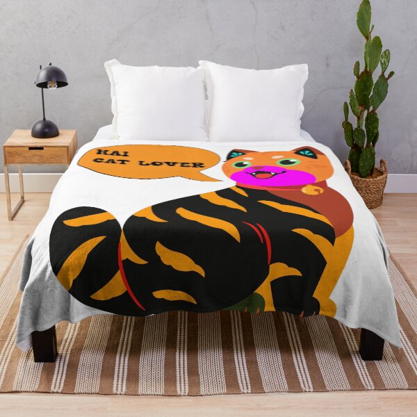 Item preview, Cute Orange Tabby Cat - "Hai Cat Lover" Speech Bubble Art designed and sold by manojbalan1968.
