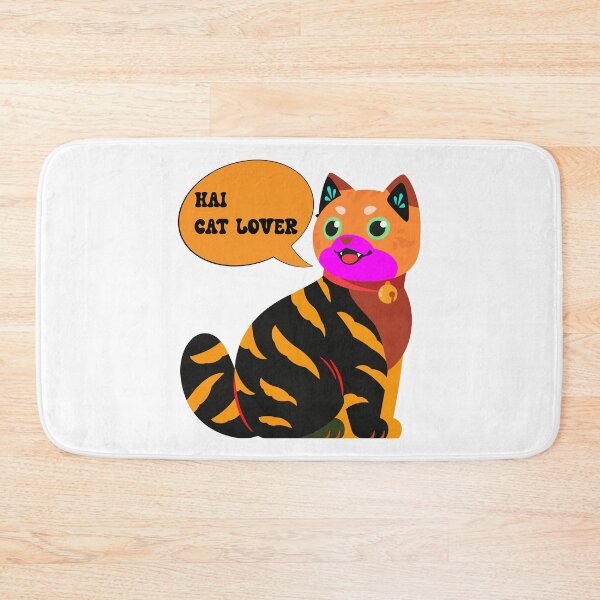 Item preview, Cute Orange Tabby Cat - "Hai Cat Lover" Speech Bubble Art designed and sold by NAMASTHE WORLD.