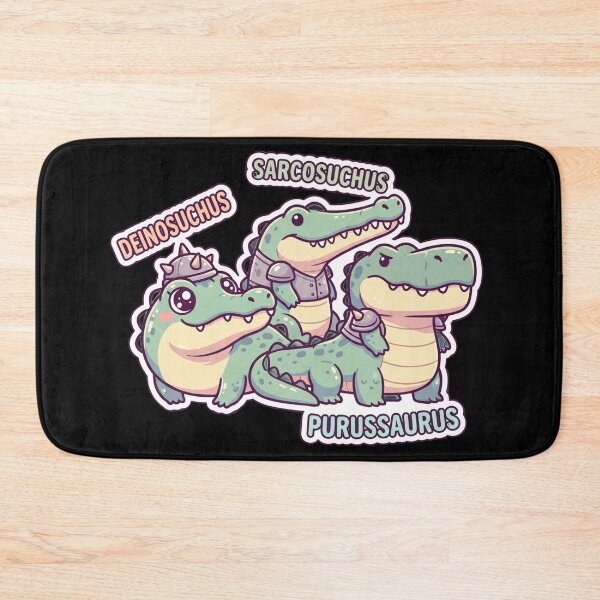 Item preview, Prehistoric Crocodilian Cute Kawaii Trio – Deinosuchus Sarcosuchus Purussaurus designed and sold by redsharkuk.