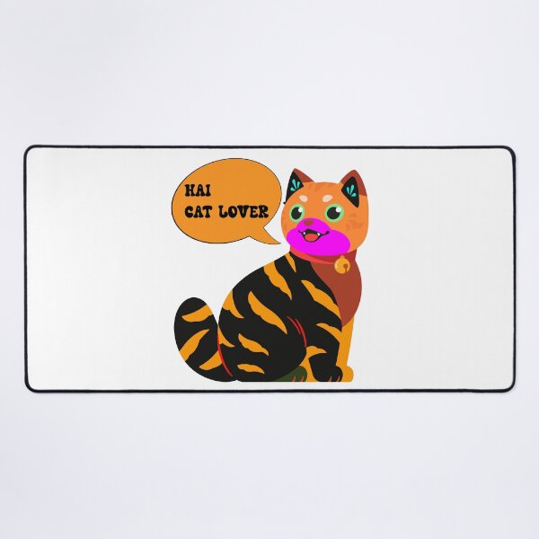 Item preview, Cute Orange Tabby Cat - "Hai Cat Lover" Speech Bubble Art designed and sold by manojbalan1968.