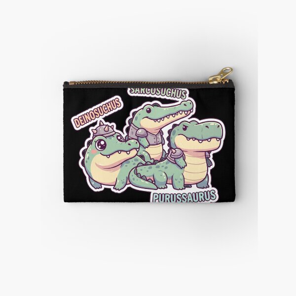 Item preview, Prehistoric Crocodilian Cute Kawaii Trio – Deinosuchus Sarcosuchus Purussaurus designed and sold by redsharkuk.
