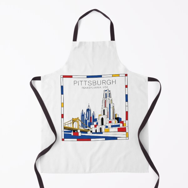 Item preview, Pittsburgh Mondrian style poster 3D designed and sold by CMYKStudio.