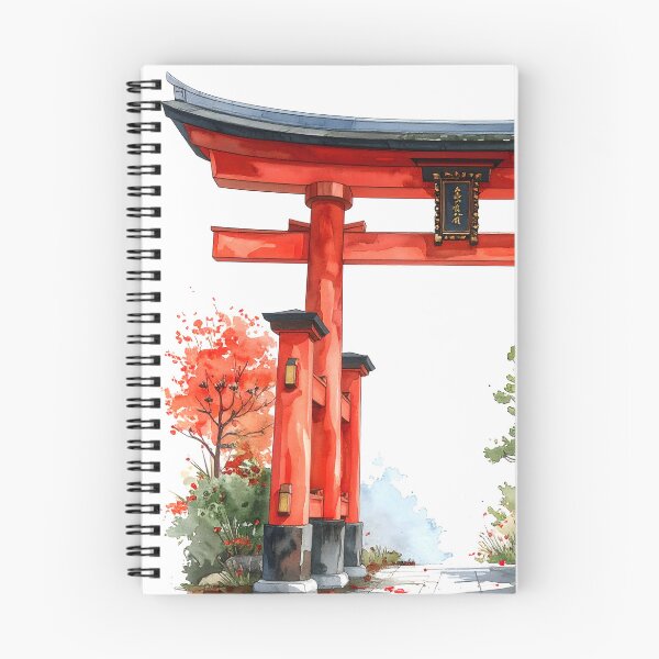 Item preview, Red Torii Gate in Misty Bamboo Forest designed and sold by BetweenForms.