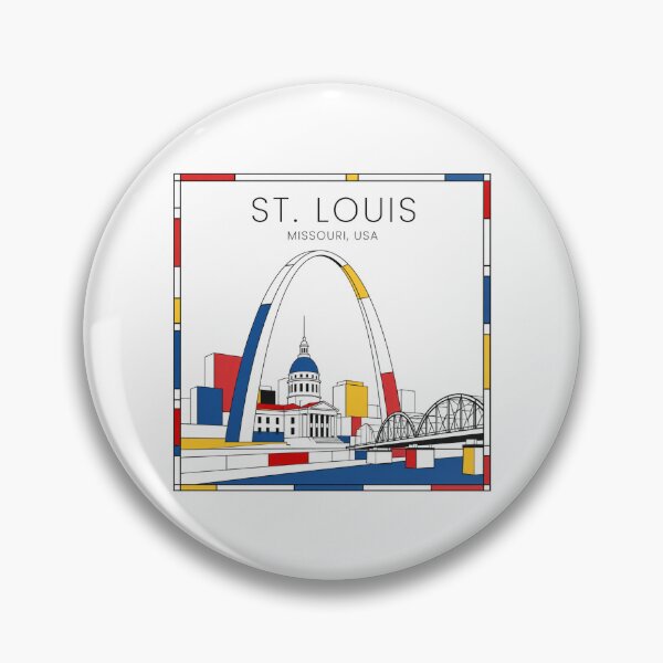 Item preview, St. Louis Mondrian style poster 3D designed and sold by CMYKStudio.