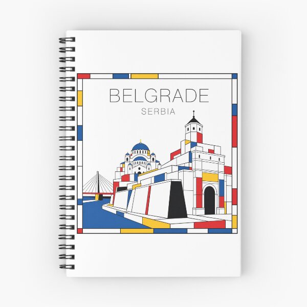 Item preview, Belgrade Mondrian style poster 3D designed and sold by CMYKStudio.