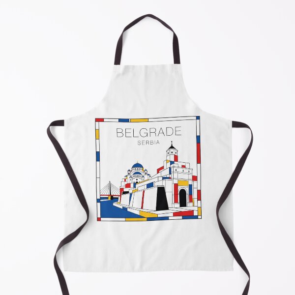 Item preview, Belgrade Mondrian style poster 3D designed and sold by CMYKStudio.