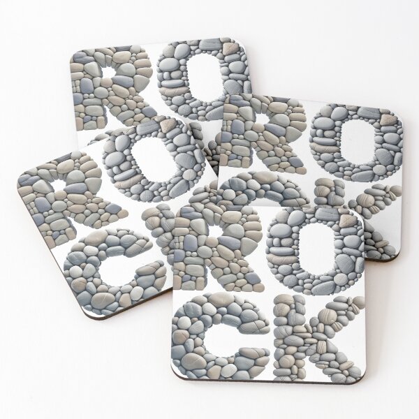 Item preview, COBBLESTONES LETTERS SPEL ROCK designed and sold by ART-TYPE.