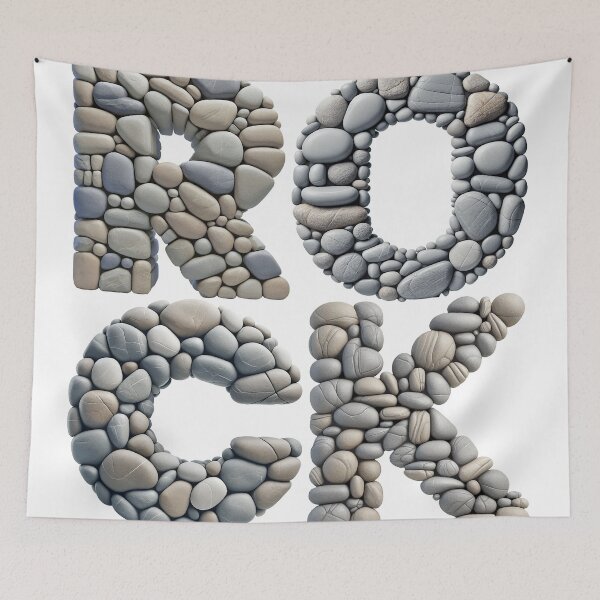 Item preview, COBBLESTONES LETTERS SPEL ROCK designed and sold by ART-TYPE.