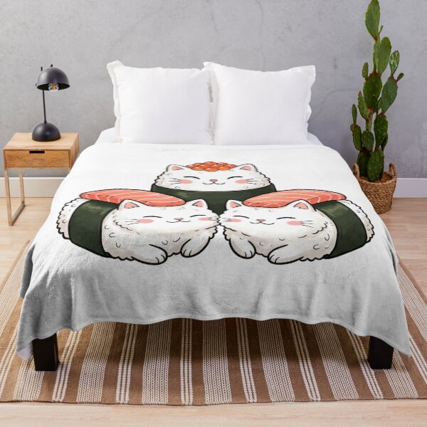 Item preview, Sushi Kitty Trio – Cute Japanese Food Cats designed and sold by Timegraf.