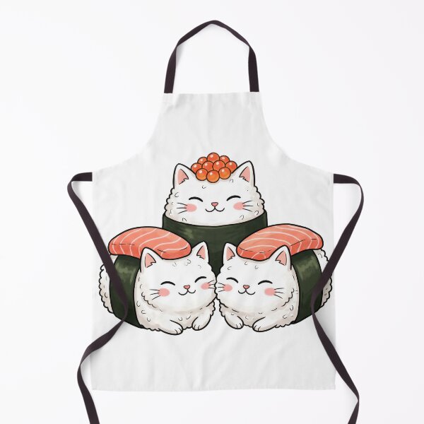 Item preview, Sushi Kitty Trio – Cute Japanese Food Cats designed and sold by Timegraf.