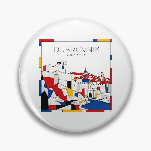 Item preview, Dubrovnik Mondrian style poster 3D designed and sold by CMYKStudio.