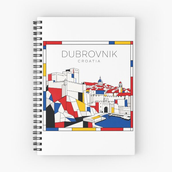 Item preview, Dubrovnik Mondrian style poster 3D designed and sold by CMYKStudio.