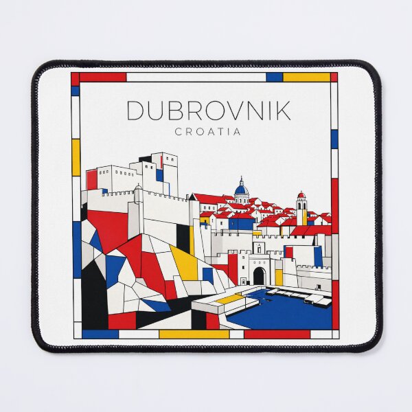 Item preview, Dubrovnik Mondrian style poster 3D designed and sold by CMYKStudio.