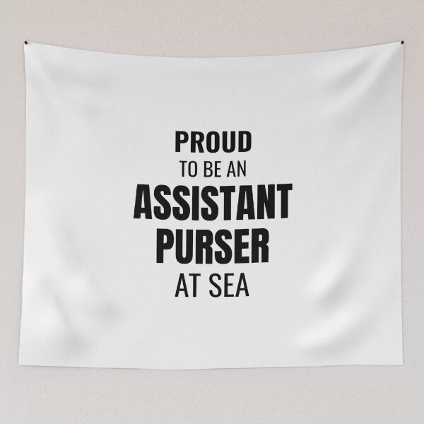 Item preview, Proud to be an Assistant Purser at Sea (Black) designed and sold by ShipCrewNation.