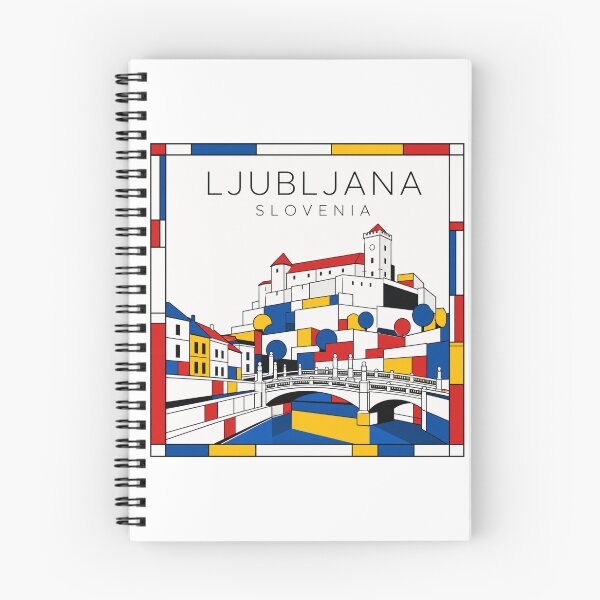 Item preview, Ljubljana Mondrian style poster 3D designed and sold by CMYKStudio.