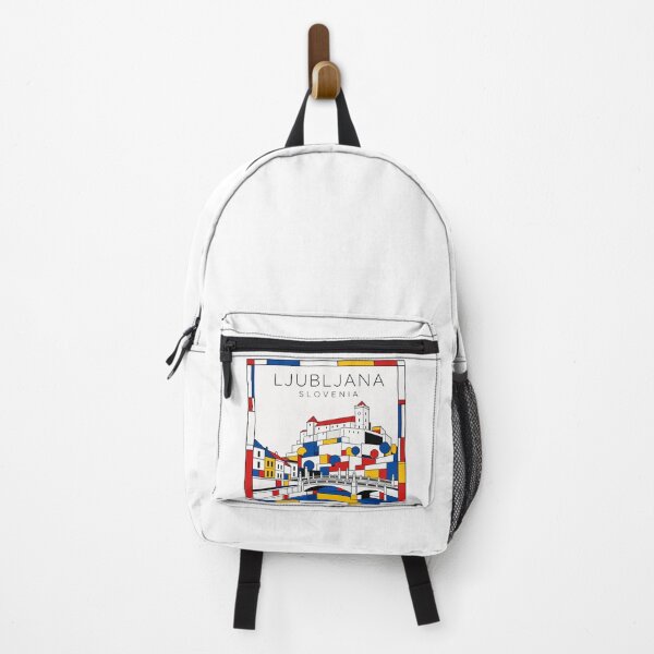 Item preview, Ljubljana Mondrian style poster 3D designed and sold by CMYKStudio.