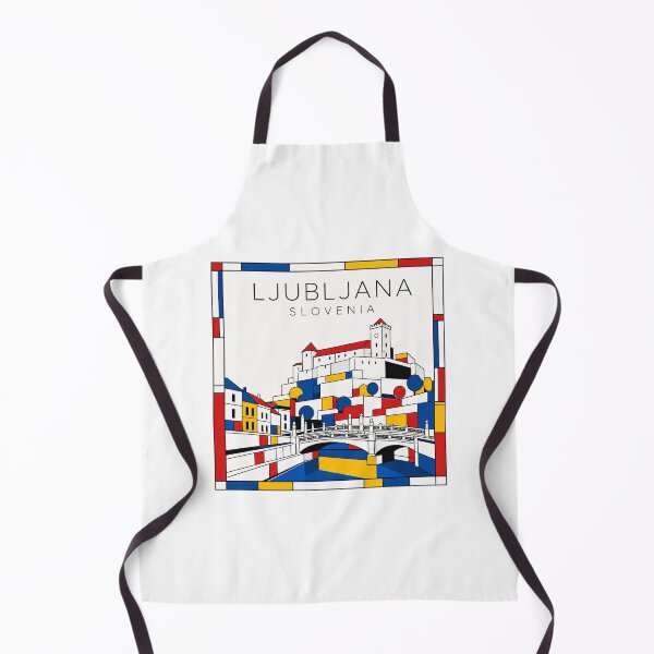 Item preview, Ljubljana Mondrian style poster 3D designed and sold by CMYKStudio.