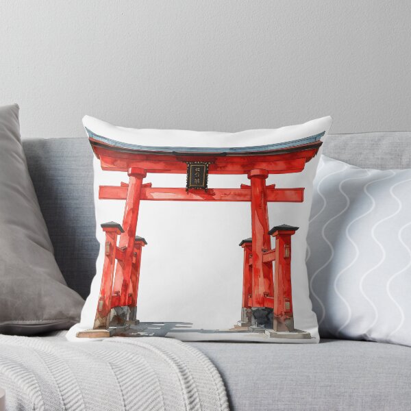 Item preview, Red Torii Gate in Misty Bamboo Forest designed and sold by BetweenForms.