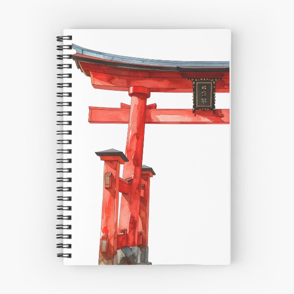 Item preview, Red Torii Gate in Misty Bamboo Forest designed and sold by BetweenForms.