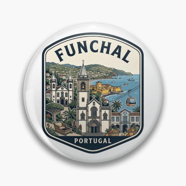 Item preview, Funchal Madeira Portugal Vintage Travel Badge designed and sold by k3rstman1.