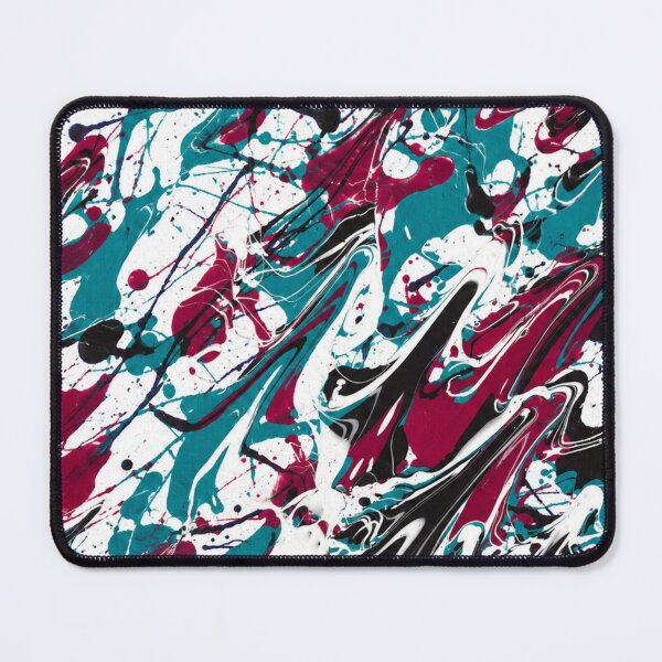 Item preview, Teal Burgundy Black Abstract Marbled Paint Splatter Pattern designed and sold by THE SPLATTERED HAUS BY SAGE BANKS.