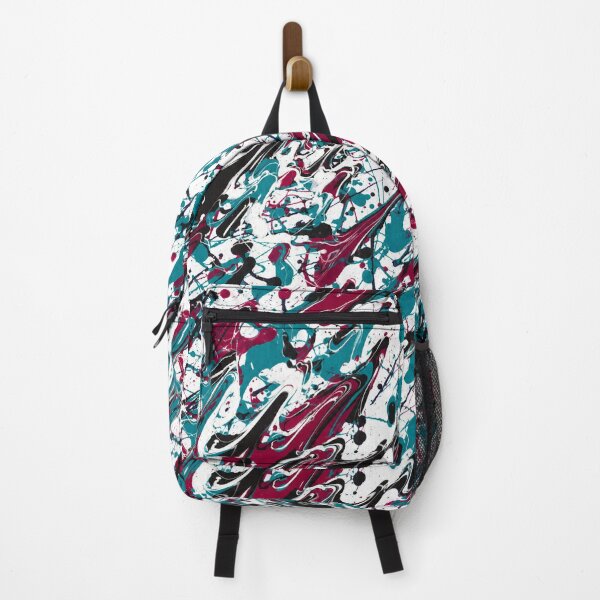 Item preview, Teal Burgundy Black Abstract Marbled Paint Splatter Pattern designed and sold by THE SPLATTERED HAUS BY SAGE BANKS.