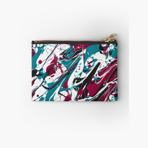 Item preview, Teal Burgundy Black Abstract Marbled Paint Splatter Pattern designed and sold by THE SPLATTERED HAUS BY SAGE BANKS.
