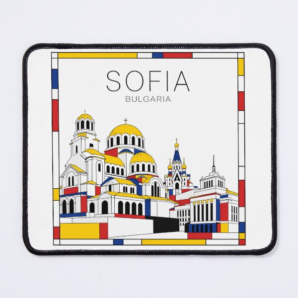 Item preview, Sofia Mondrian style poster 3D designed and sold by CMYKStudio.