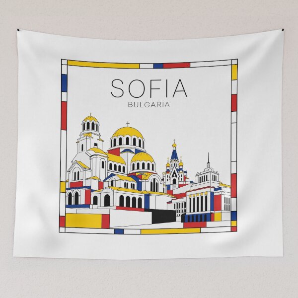 Item preview, Sofia Mondrian style poster 3D designed and sold by CMYKStudio.