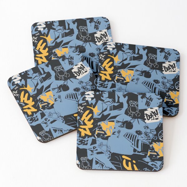 Item preview, Blue Black Graffiti Streetwear Collage designed and sold by Evan-Tees.