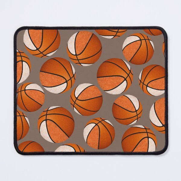 Item preview, stylized basketballs pattern with orange team colors designed and sold by katzdzynes.