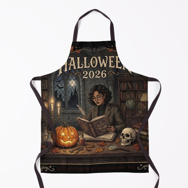 Item preview, Cozy Witch Reading Halloween 2026 Autumn Equinox Illustration designed and sold by DarkOriginArts.