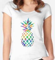 Pineapple Color Women's Fitted Scoop T-Shirt