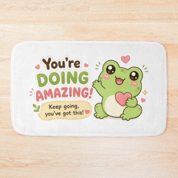 Item preview, Kawaii Frog Sticker ?? | Cute Motivational Frog “You’re Doing Amazing” designed and sold by Vegasstickers.