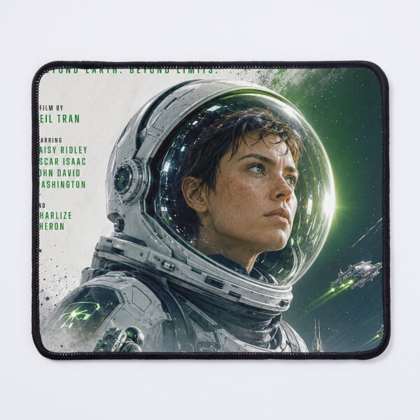 Item preview, Orbital – White & Green Modern Action Astronaut Movie Poster designed and sold by lavanya11.