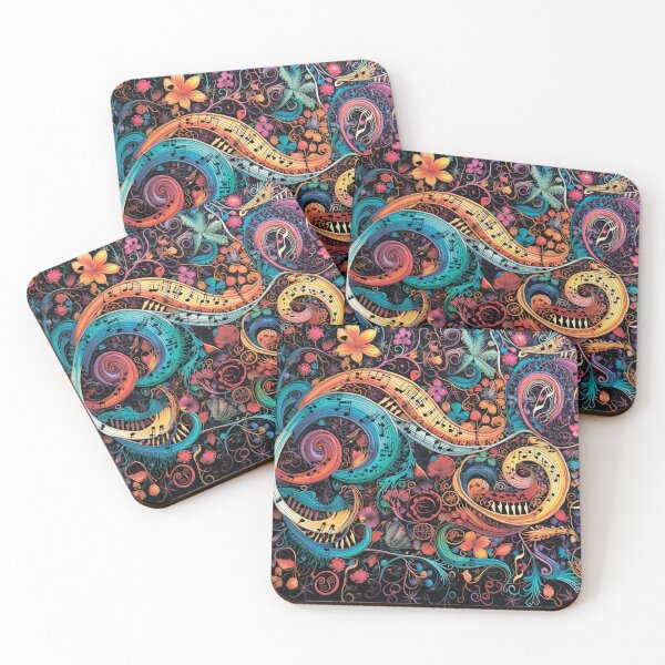 Item preview, Musical pattern. Musical notes and flowers. designed and sold by MagelliShop.