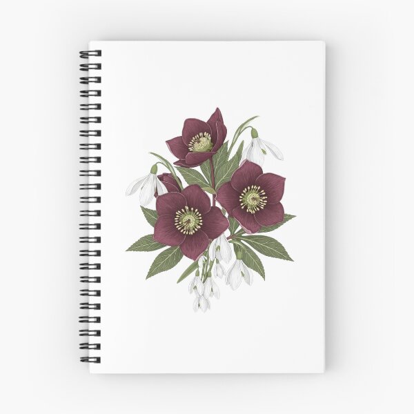 Item preview, Victorian Maroon Hellebore Botanical Collection - Dark Floral Study designed and sold by Dzblack.