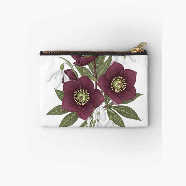 Item preview, Victorian Maroon Hellebore Botanical Collection - Dark Floral Study designed and sold by Dzblack.